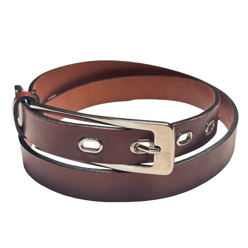 Sangiorgio Vintage Italian Leather Grommet Belt Women's Size Small Minimalist